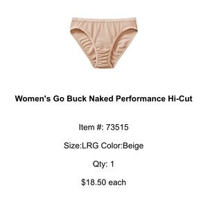 NWT Duluth Go Buck Naked Hi-Cut Wicking Underwear Size Large